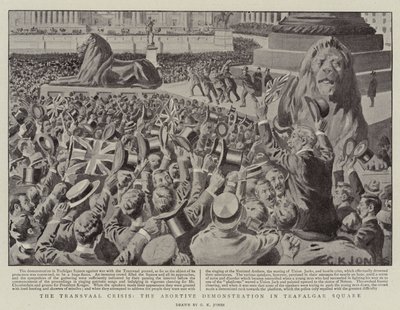 Die Transvaal-Krise, die gescheiterte Demonstration auf dem Trafalgar Square von George Kingston Jones